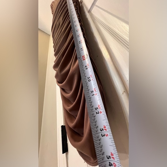 ASOS Design Halter Dress, Form Fitting, Color Brown, Size 0 - Picture 10 of 12